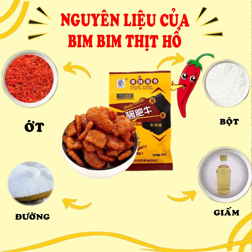 Bim bim thịt hổ ăn vặt trung quốc  gói 45 gam siêu ngon