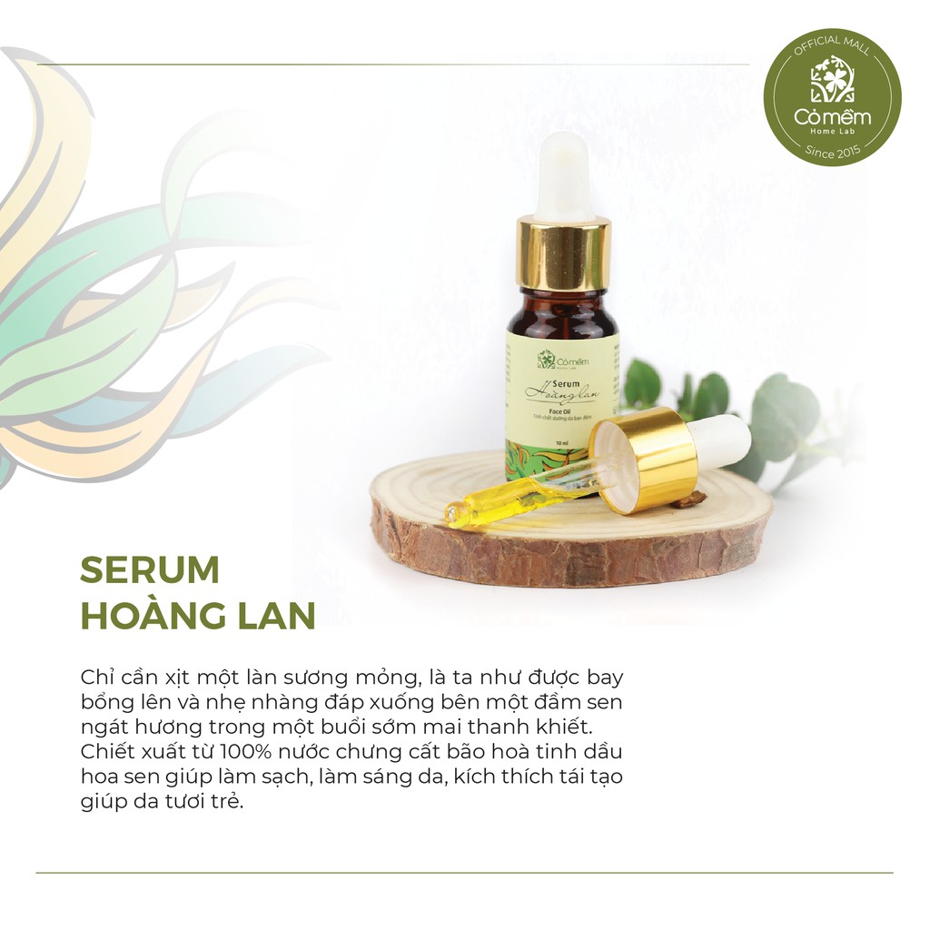 Serum Dưỡng Da Hoàng Lan Giảm Thâm Mụn Ngăn Ngừa Nám Da Cỏ Mềm 10ml