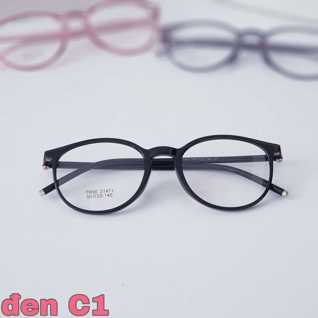 Mắt kính gọng dẻo hàn quốc cao cấp - kính mát giả cận nam nữ Tr90 21471 unisex AH163 | BigBuy360 - bigbuy360.vn