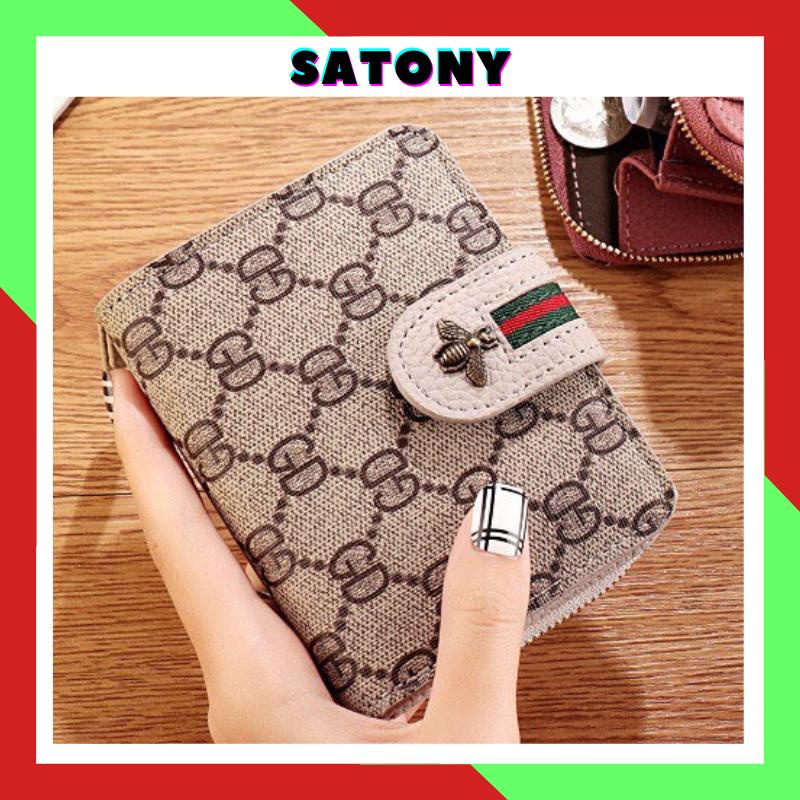 Ví nữ ngắn cầm tay Hàn Quốc cao cấp nhiều ngăn gấp gọn đẹp thời trang giá rẻ đựng tiền SATONY VN20