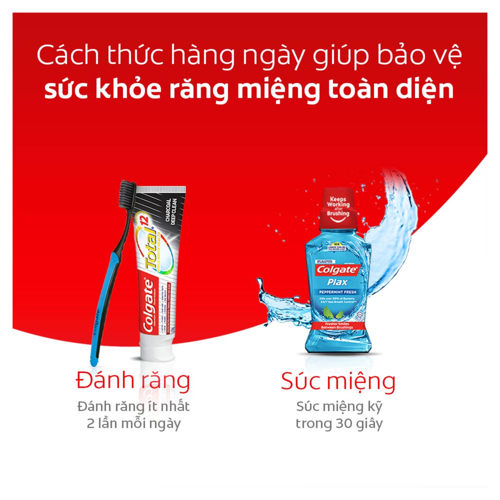 Bộ đôi bàn chải đánh răng Colgate than hoạt tính kháng khuẩn SlimSoft Charcoal mềm mảnh