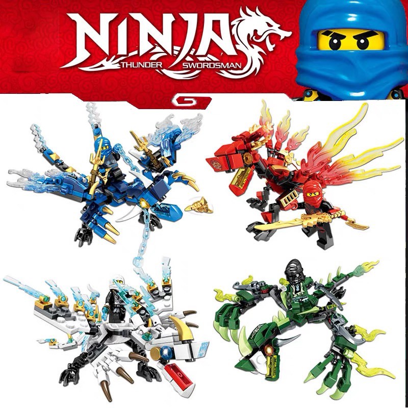 Lego Ninjago Dragon Jay Kai Zane Lloyd Ninjago Movie Minifigures Building Blocks Set Quà tặng Đồ chơi Giáo dục