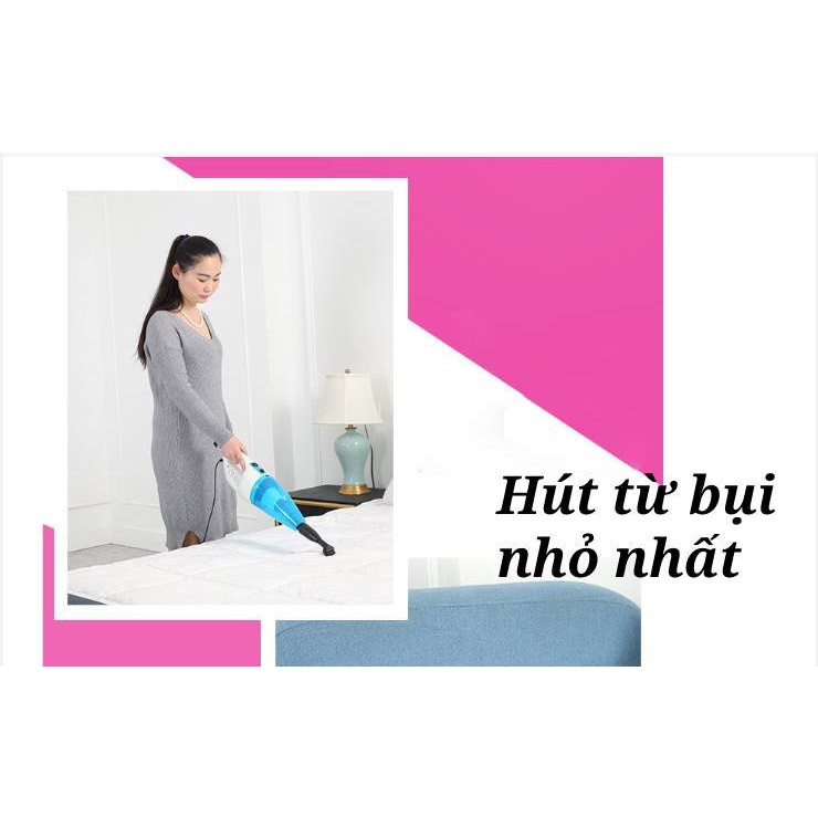 Máy hút bụi Tiroshi cầm tay mini động cơ gắn liền, công suất 650W, điện áp 220V-50Hz.ngăn chứa bụi 1.5L