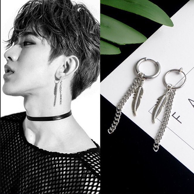 Khuyên tai Cai xukun bông tai Unisex titan không gỉ