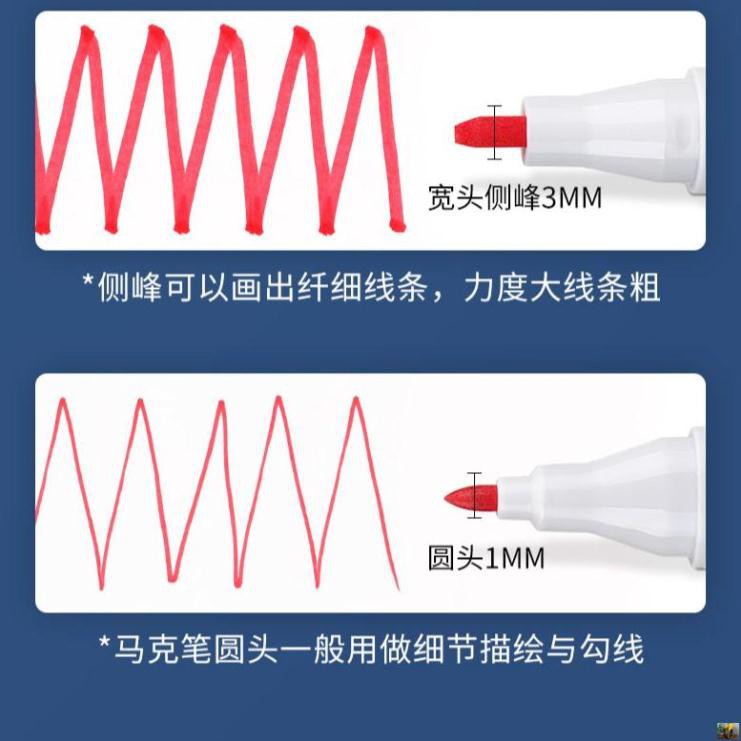 Bút lông marker hai đầu Baoke mã MP2925