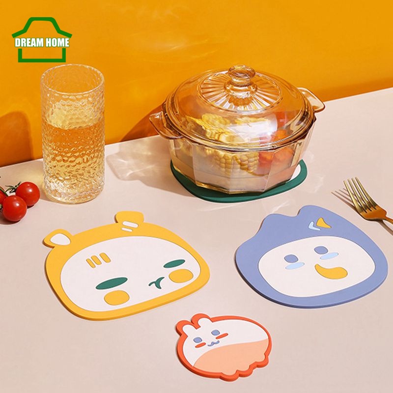Tấm lót ly PVC họa tiết hoạt hình dễ thương