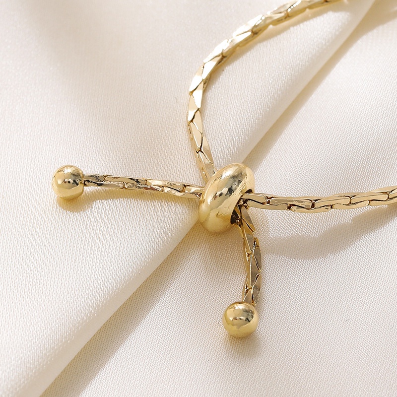 Vòng Tay MAYEBE LAVEND Dây Xích Vàng Phong Cách Hàn Quốc Cổ Điển Cho Cặp Đôi