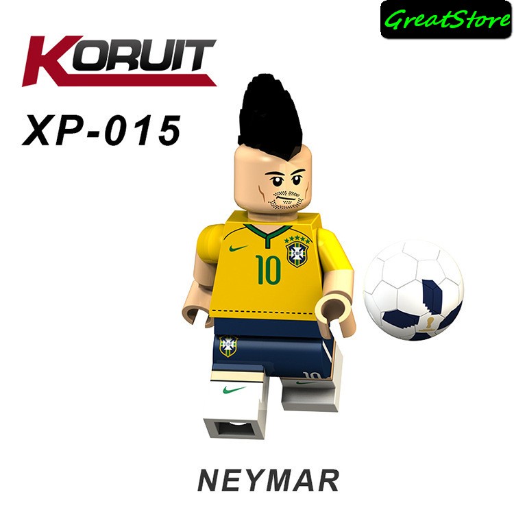 MINIFIGURES LEGO XT 1003 Cầu Thủ C.RONALDO,MESSI,NEYMAR,BECKHAM,LUIZ NAZARIO,DE BRUYNY,MODRIC,CAVANI