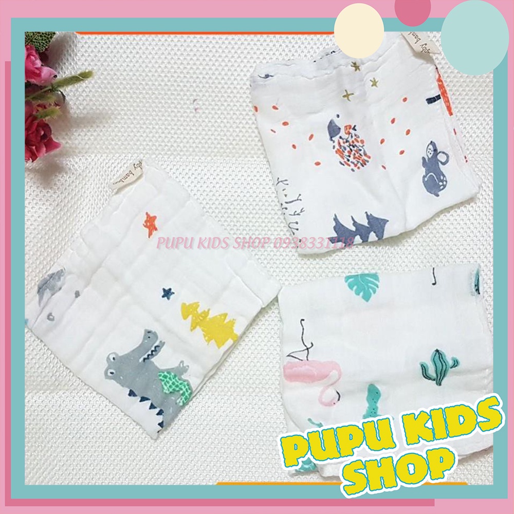 Set 3 Khăn Sữa Sợi Tre Siêu Mềm Muslin Tree (Set 3 Khăn Xô Sợi Tre Muslin Tree) PUPU KIDS SHOP