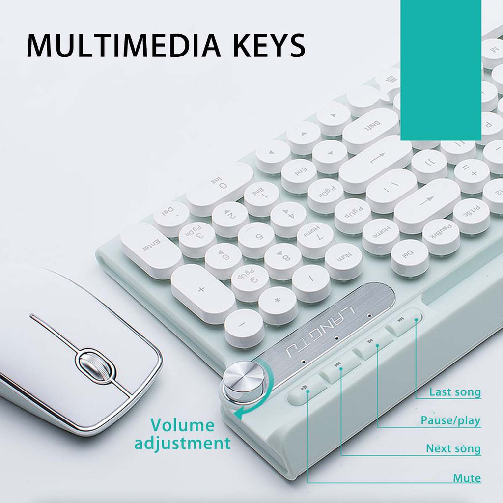 Combo Bộ Bàn Phím Và Chuột Không Dây LANGTU LT500 2.4G Ergonomic Chơi Game Tắt Tiếng Chuột Bàn Phím Đa Phương Tiện | BigBuy360 - bigbuy360.vn