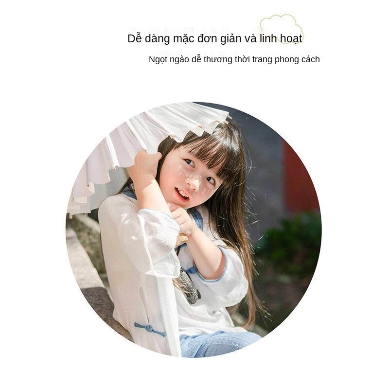 Bộ tóc giả dài thẳng dễ thương cho bé gái