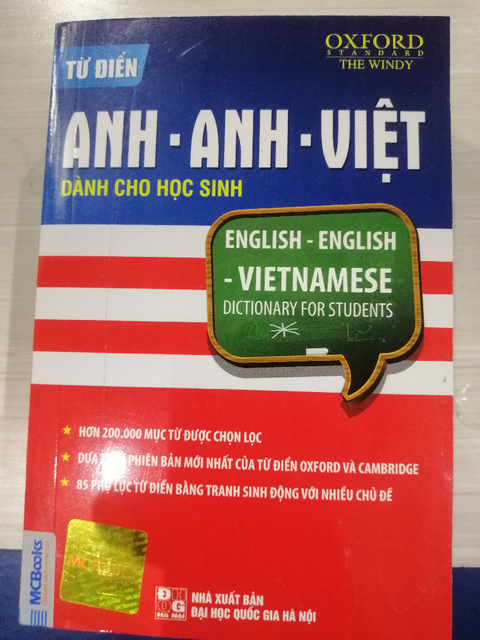 Sách - Từ điển Anh Anh Việt dành cho học sinh