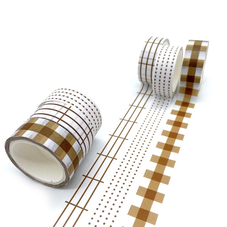 Cuộn băng keo giấy washi phong cách Hàn Quốc dài 5m rộng 15mm