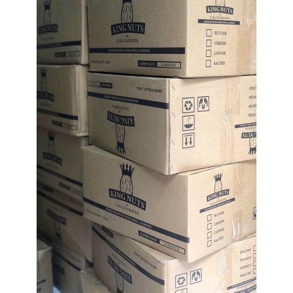 Hạt hạnh nhân Trần Anh Food - Hạt hanh nhân rang bơ còn vỏ hộp 500G loại thơm ngon, ròn rụm