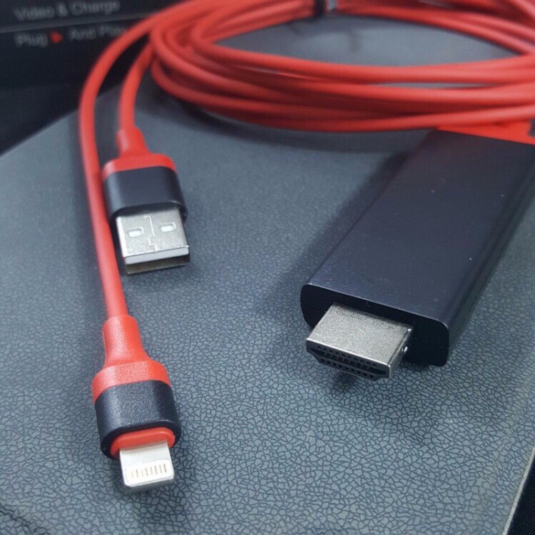 Bộ cáp chuyển đổi điện thoại sang HDMI tivi, TV, máy chiếu độ phân giải 1080HD