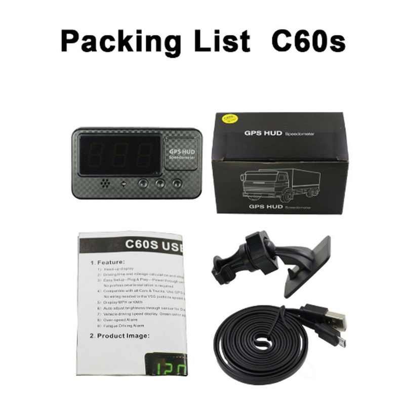 Đồng Hồ Đo Tốc Độ GPS Màn Hình 3 '' Cho Tài Xế Xe Hơi