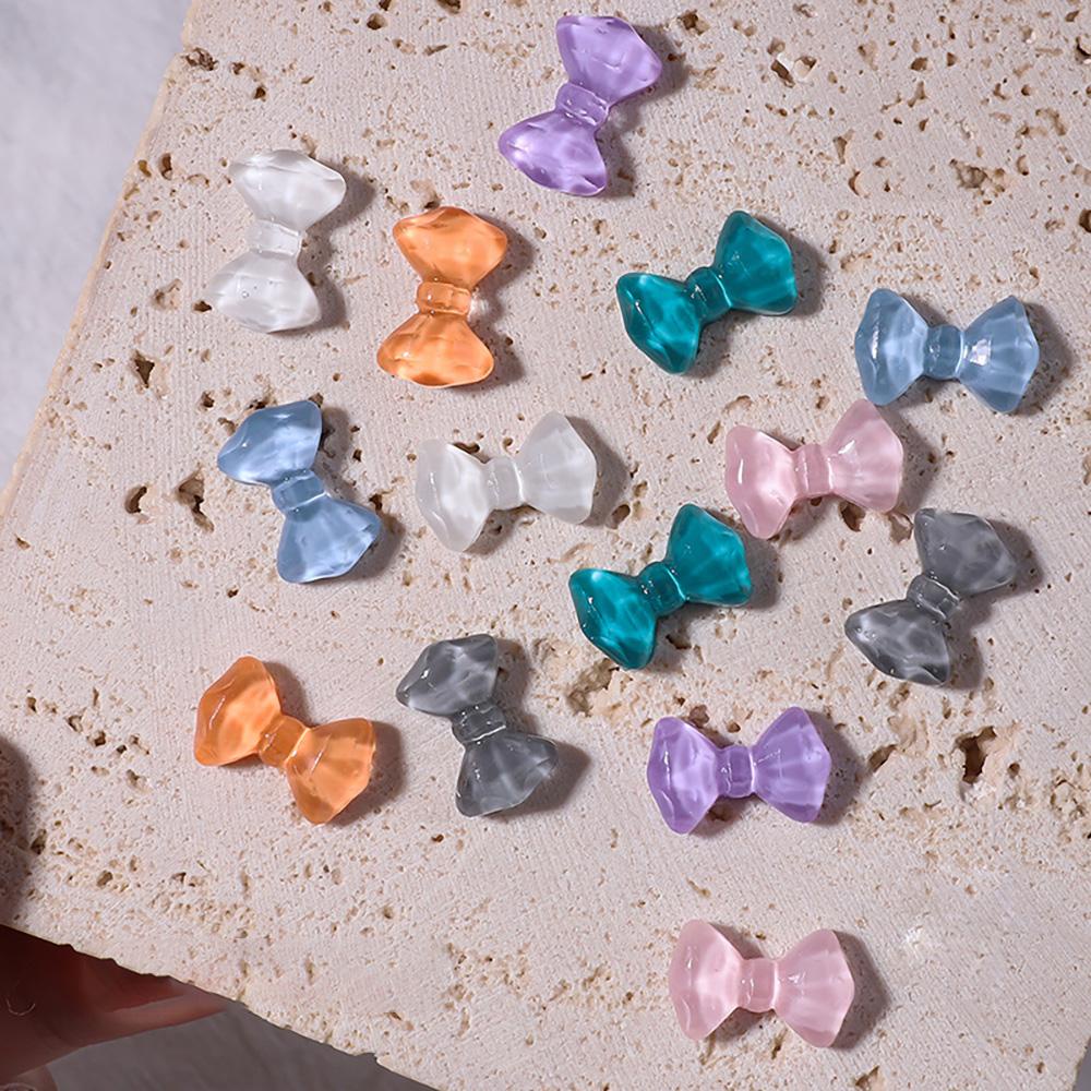 Phụ Kiện Trang Trí Móng Nghệ Thuật Hình Nơ 3D Bằng Resin Tinh Tế