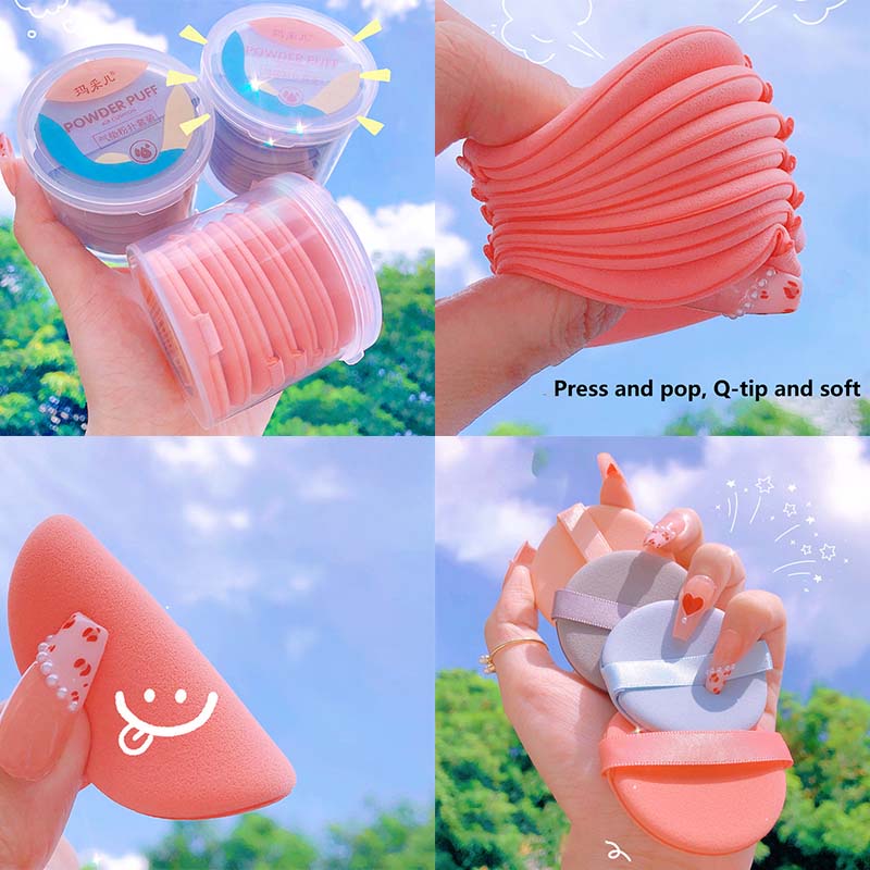 Bộ 7 Mút Trang Điểm Ướt Và Khô Chuyên Dụng Cho Trang Điểm