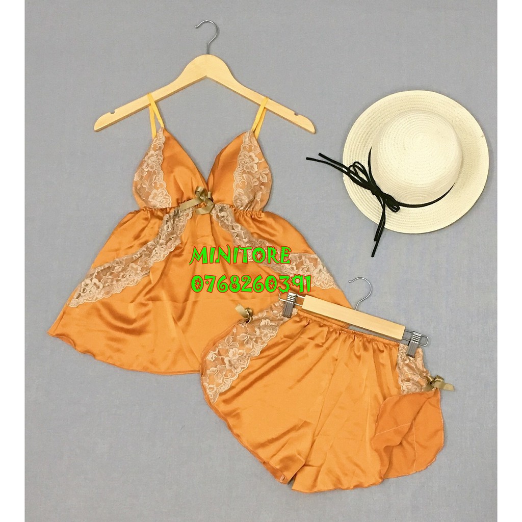 [40KG - 55 KG]ĐỒ NGỦ SEXY SATIN CÓ MÚT - Vải siêu mát siêu xinh không nhăn hàng xưởng nhà may bao chắc chắn bao đẹp