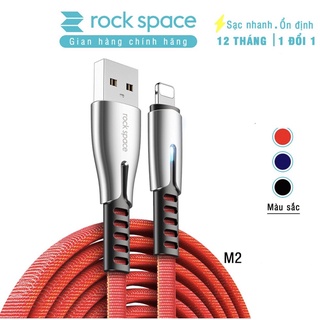 Mua Dây sạc iphone chính hãng Rockspace M2 chuẩn lightning sạc nhanh ổn định có đèn led bảo hành 1 năm