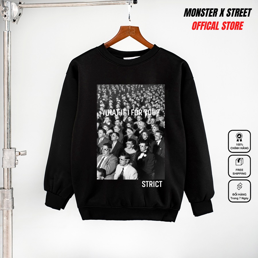 Thông tin sản phẩm Áo dài tay trơn NỈ BÔNG Unisex Monster X Street Strict Sweater Ulzzang cặp đôi nam nữ form rộng