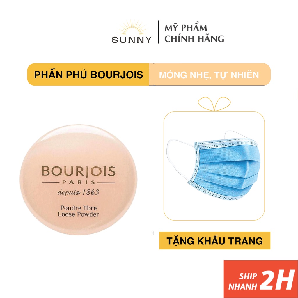 ❈❦Phấn phủ Bourjois Paris Pháp (phấn bột) cho lớp trang điểm mỏng, nhẹ, tự nhiên