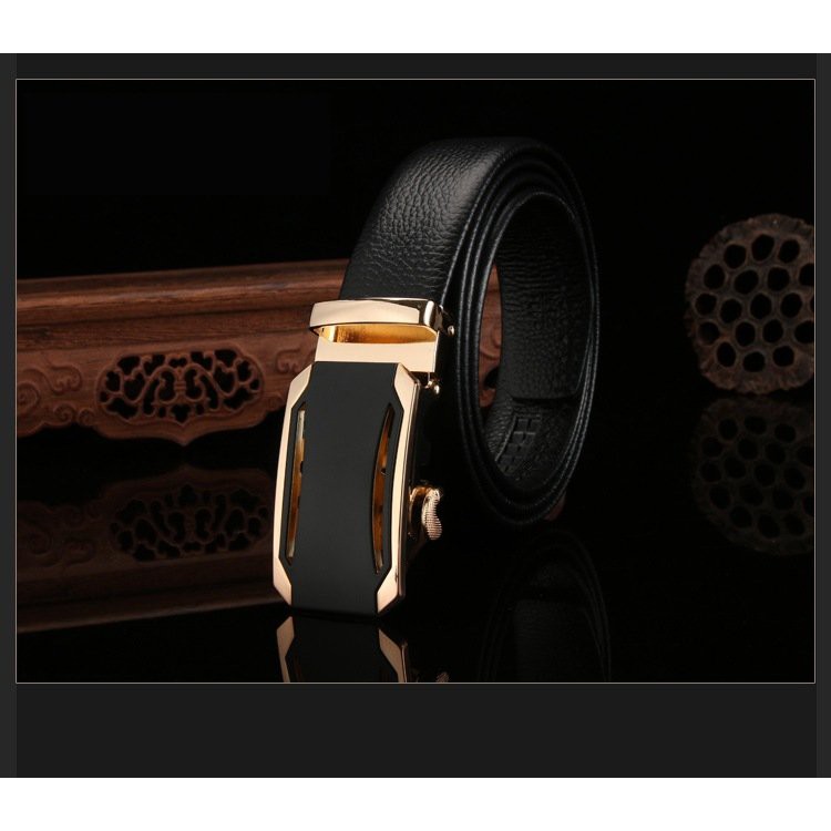 Thắt Lưng Nam Da Bò Thật 100% Cao Cấp, Dây Thắt Lưng Nam Hàng Hiệu mặt Khóa Cài Tự Động Tiện Lợi