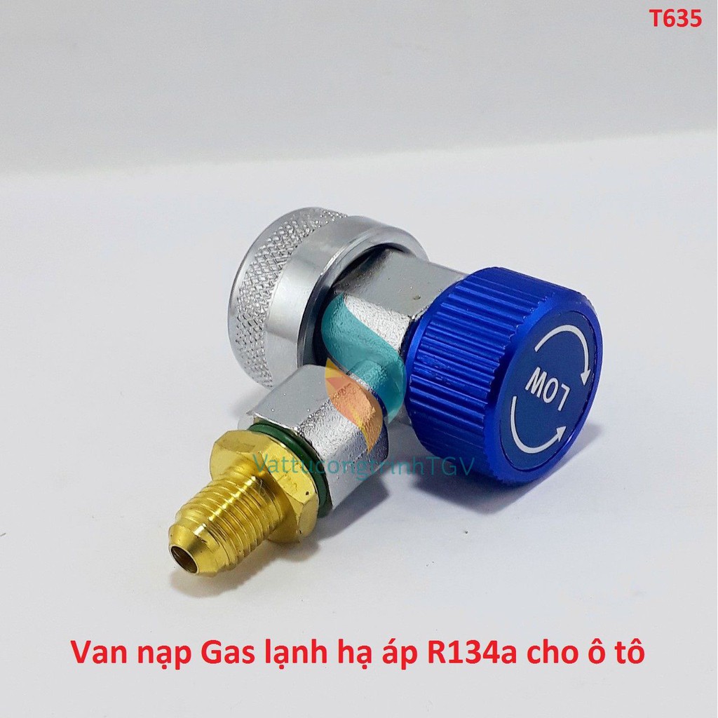 Van nạp Gas lạnh hạ áp R134 cho ô tô (xanh)