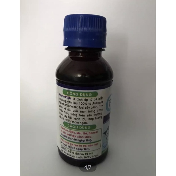Phân bón dịch ép cá biển chai 100ml Power Fish