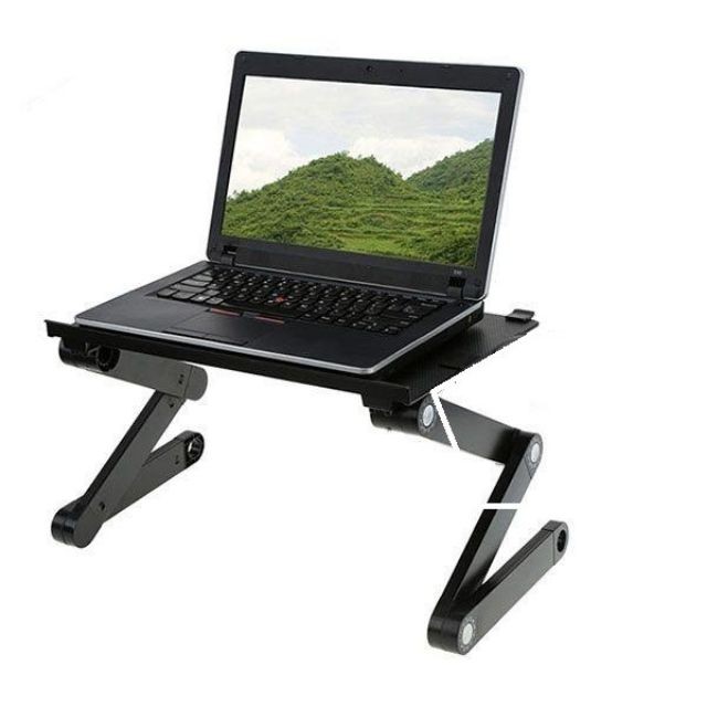 [Hàng Loại 1] Bàn Để Máy Tính Laptop Có Lưới Tản Nhiệt Điều Chỉnh Độ Cao 360 Độ Gấp Gọn