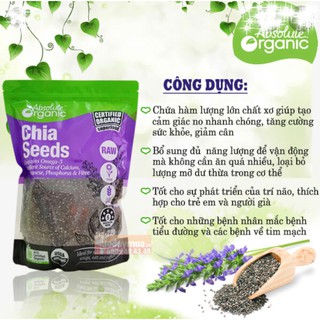 Hạt chia úc absolute organic hữu cơ tách gói 100gr