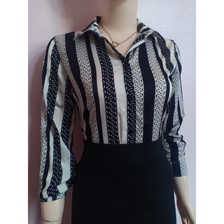Áo sơ mi nữ bóng sọc a4098 đủ size 40-90kg