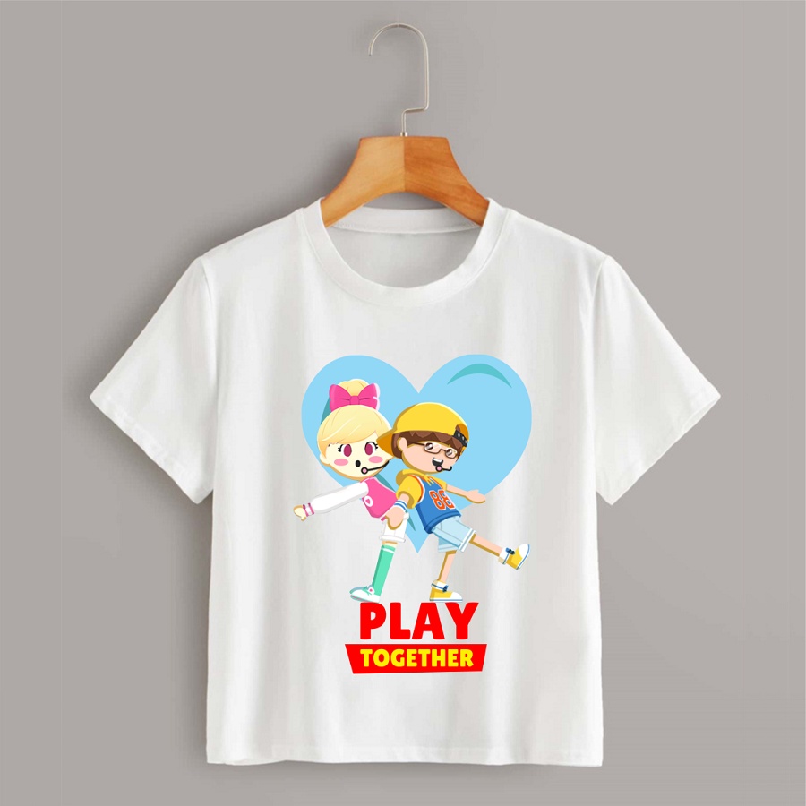 Áo thun cho bé in hình Play Together mẫu cực dễ thương đủ size cho bé trai bé gái