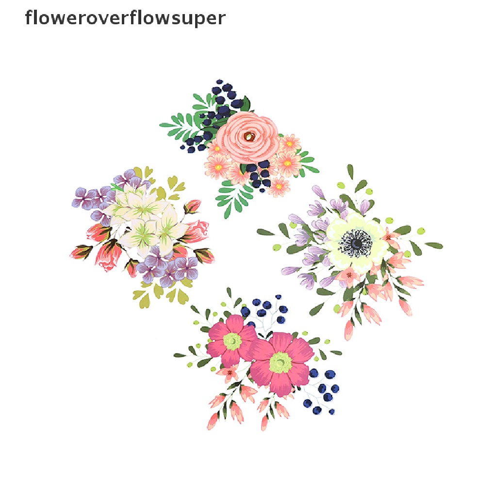 Miếng dán ủi trang trí quần áo hình hoa cách nhiệt