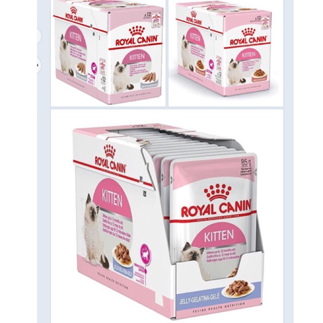 ROYAL CANIN KITTEN , HỘP 12 GÓI HẠT ƯỚT CHO MÈO CON.