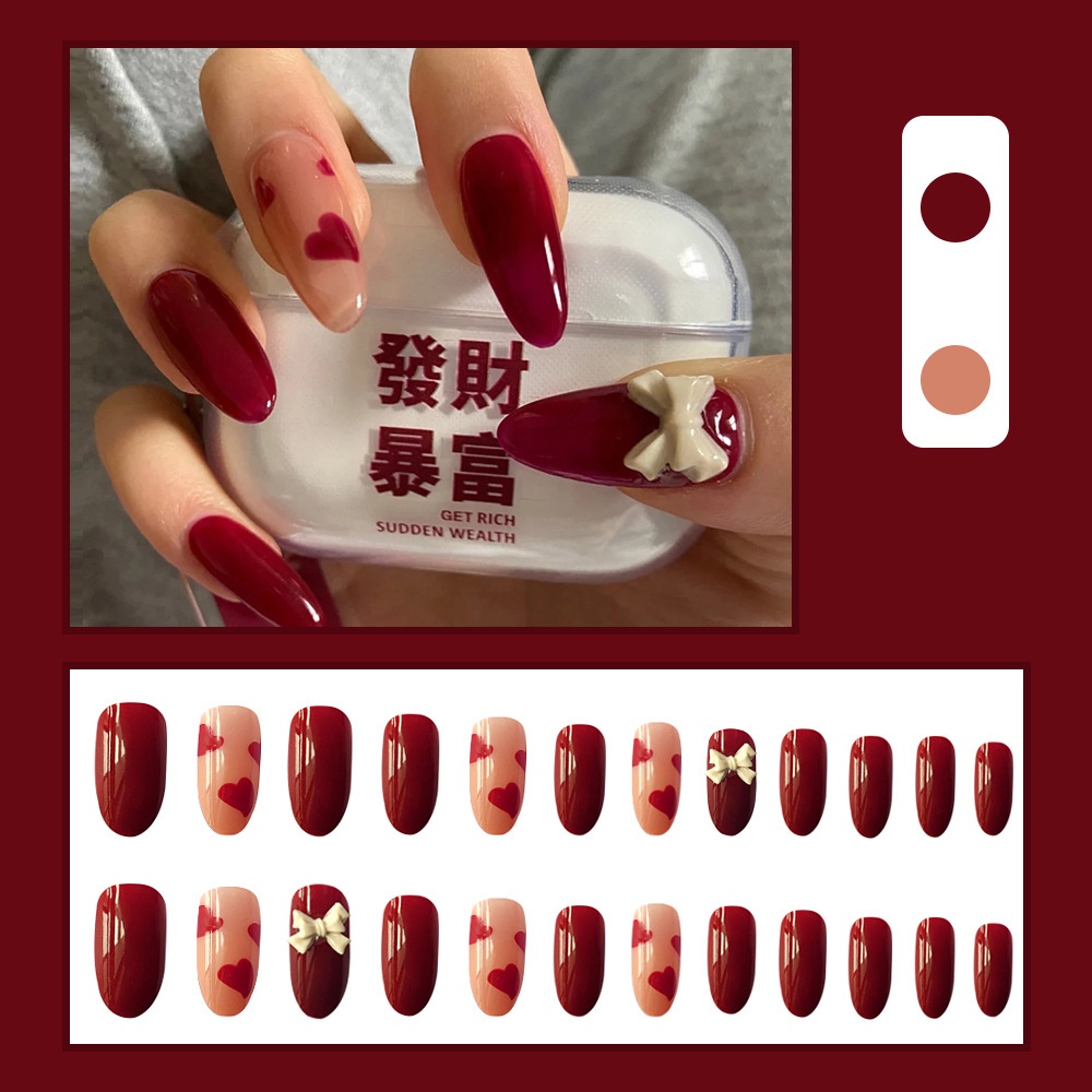 Bộ 24 Móng Tay Giả Mờ Thời Trang 338