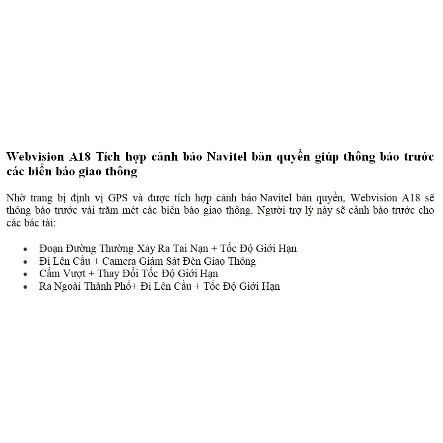 Camera Hành Trình Webvision A18 - Video 2K - AI Quét Biển Tốc Độ - Cảnh Báo Giao Thông - Wifi - GPS | BigBuy360 - bigbuy360.vn