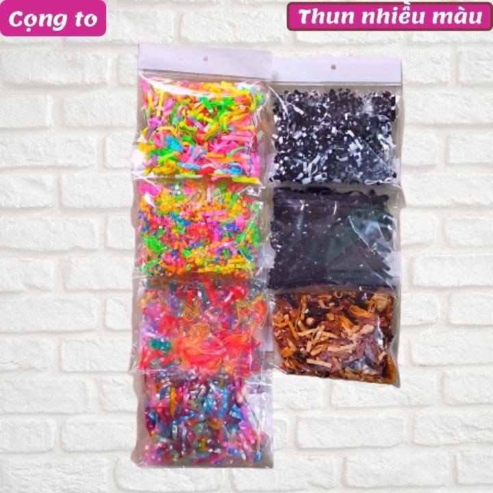 Thun cột tóc nữ 50g- Thun cột tóc nhiều màu - tiện dụng, mang theo dễ dàng - Tomchuakids.