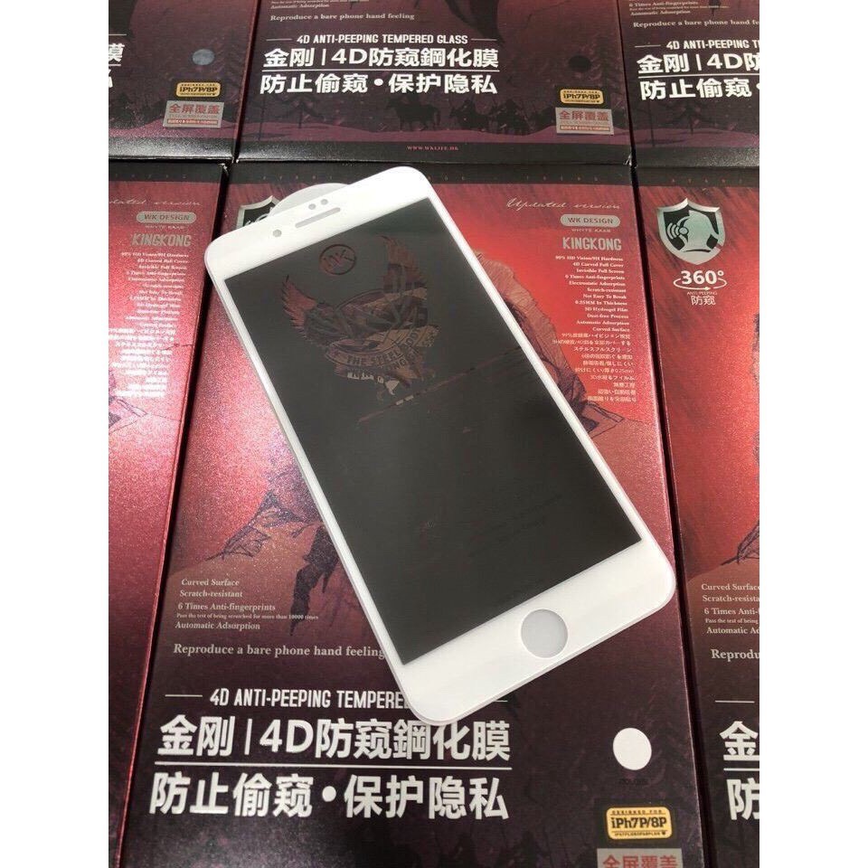 Kính cường lực iphone full màn CHỐNG NHÌN TRỘM KINGKONG  dành cho iphone 7plus 8plus x xs xr xs max 11 11 pro max