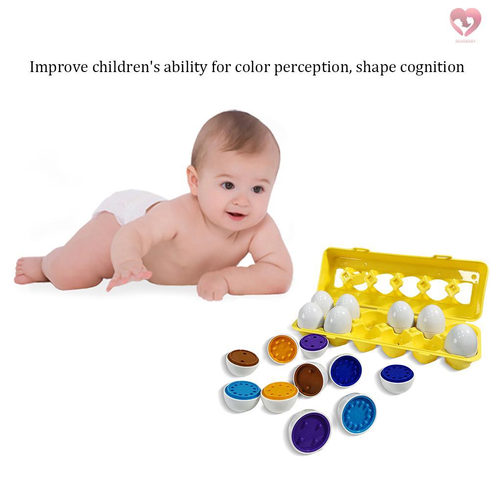 Children Educational Toys Egg Matching Pairing Wisdom Smart Egg Capsule Color Shape Recognize Blocks