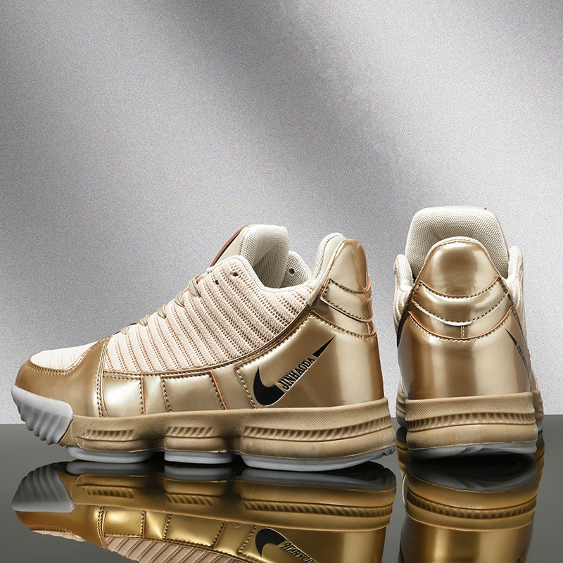 Golden Basketball Shoes Giày Bóng Rổ NBA Superstar LeBron James High-top shoes Lakers LBJ Soldier