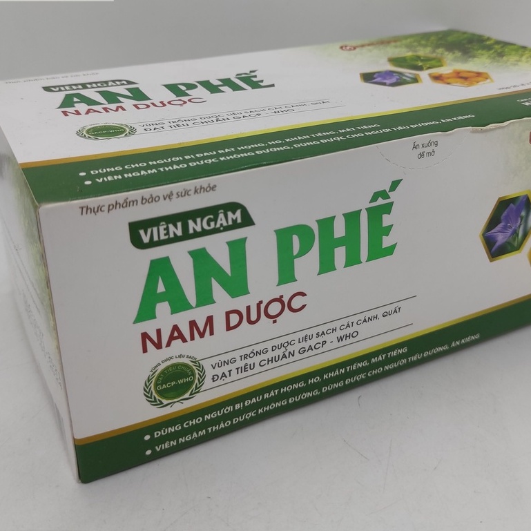 Viên Ngậm An phế Nam Dược - Ho Khan, Ho Có Đờm, Đau Họng - 1 vỉ lẻ x 5 viên