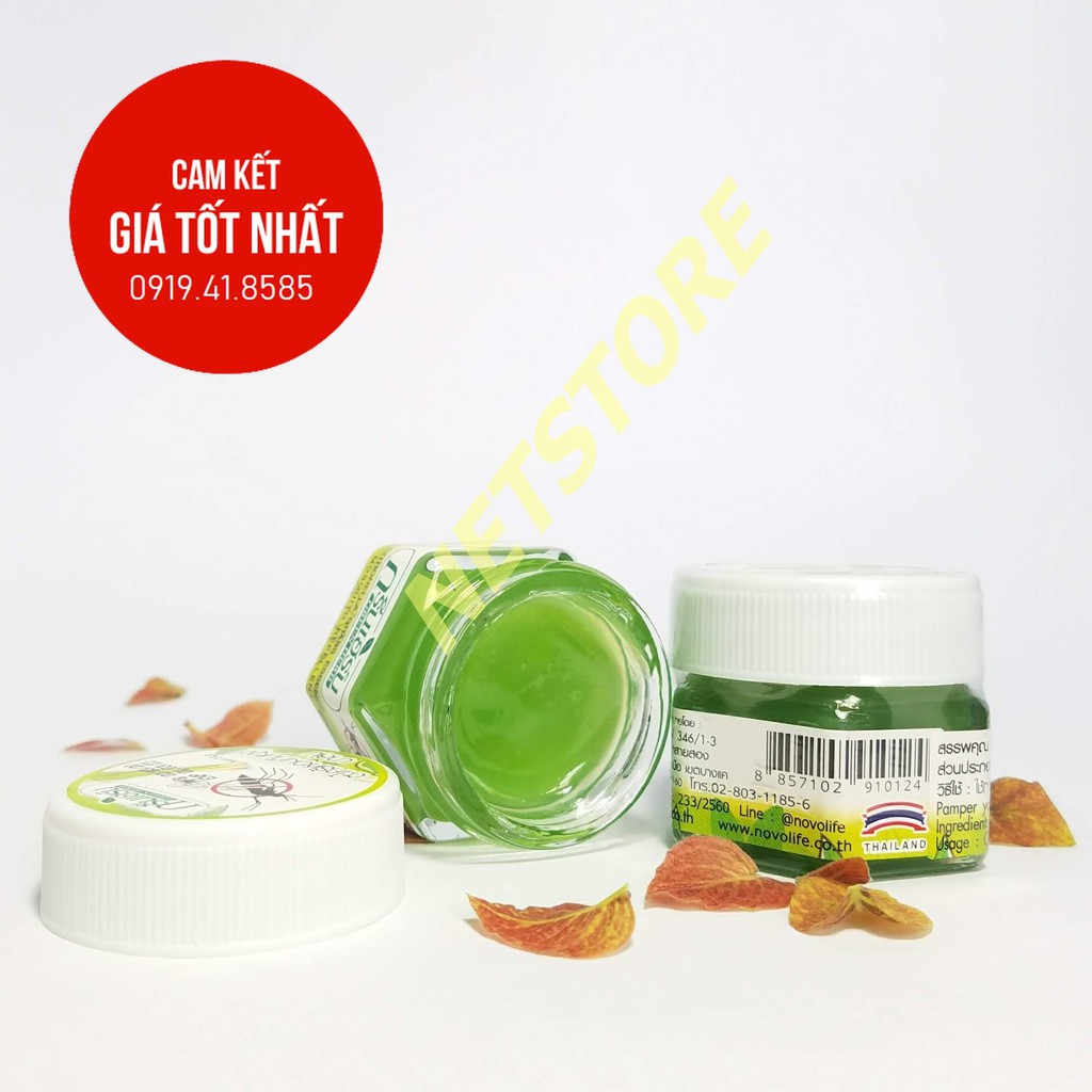 Dầu Cù Là Sả Muỗi Đốt Green Herb Citronella Essence Balm 20gr Thái Lan an toàn cho cả trẻ em