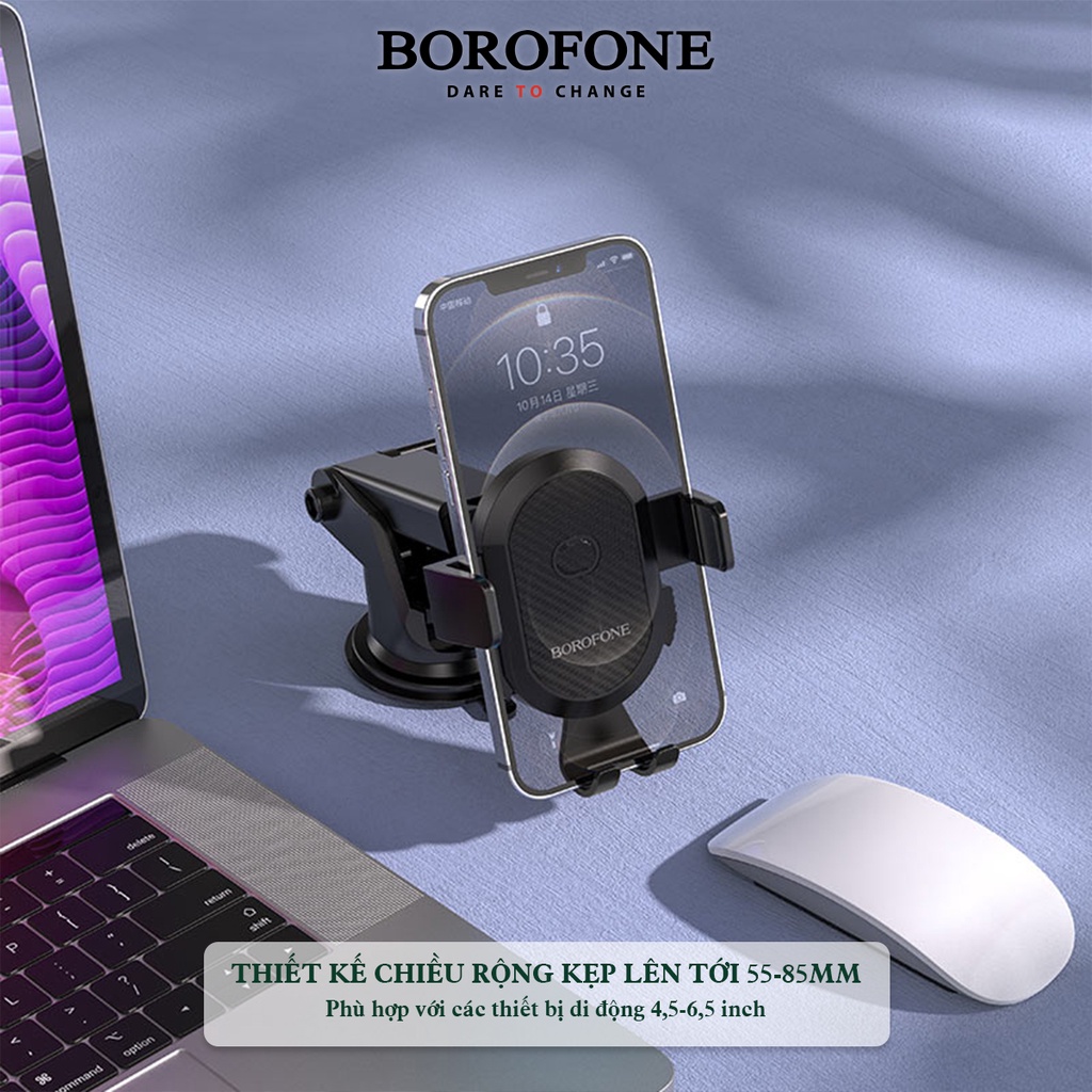 Giá đỡ điện thoại gắn trong xe BOROFONE BH39 Amazing Bay xoay tiện lợi - AK Mobile