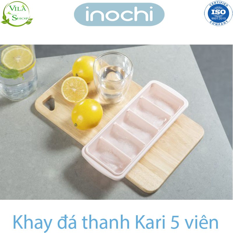 Khay Làm Đá, Khay Đá Kari 5 Ngăn, Nhựa Dẻo Cao Cấp Inochi Kháng Khuẩn -  Khử Mùi