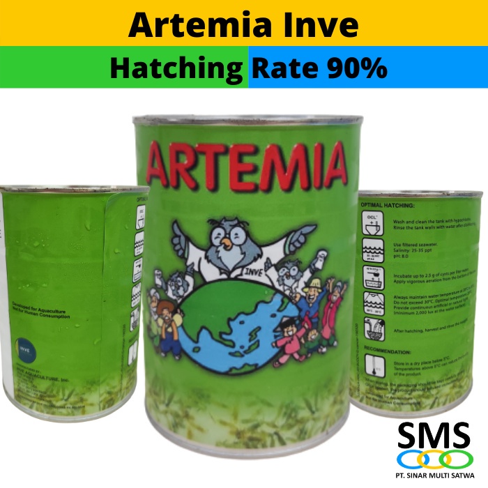 Lon 425gram Artemia Cú Xanh ấp nở - Thức Ăn Tốt Nhất cho Cá Cảnh Nhỏ
