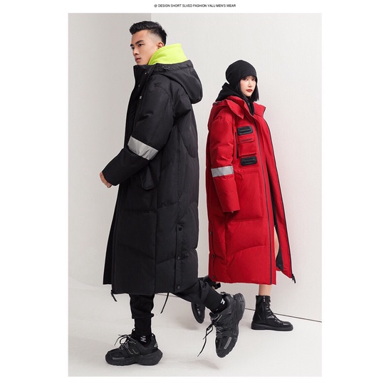 Áo phao lông vũ dáng dài nam nữ unisex đại hàn