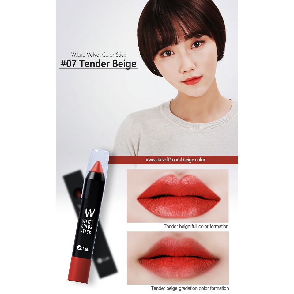 Son bút chì W.Lab Velvet Color Stick Hàn Quốc 30g