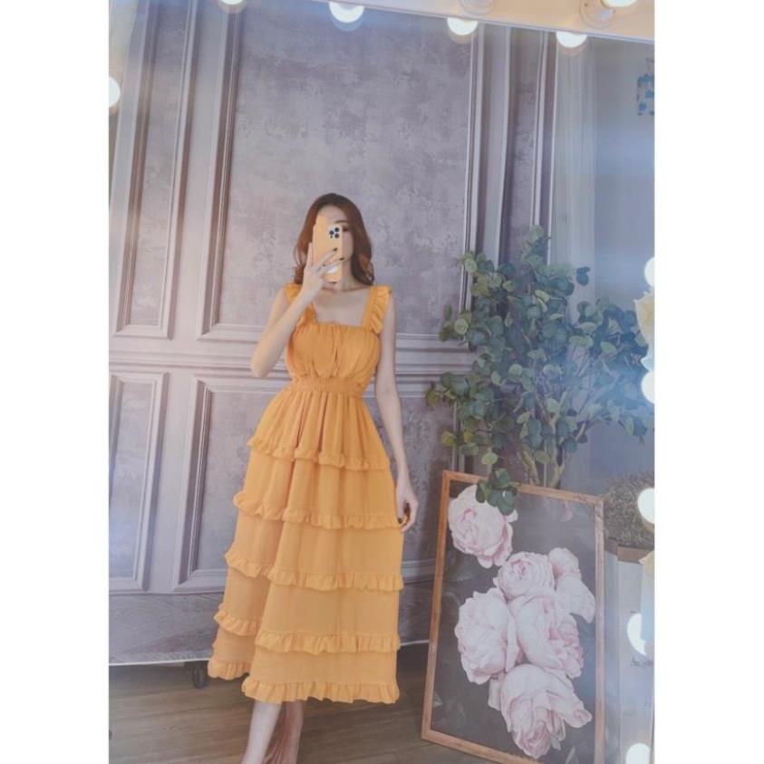 Đầm maxi cánh tiên phối tầng | BigBuy360 - bigbuy360.vn