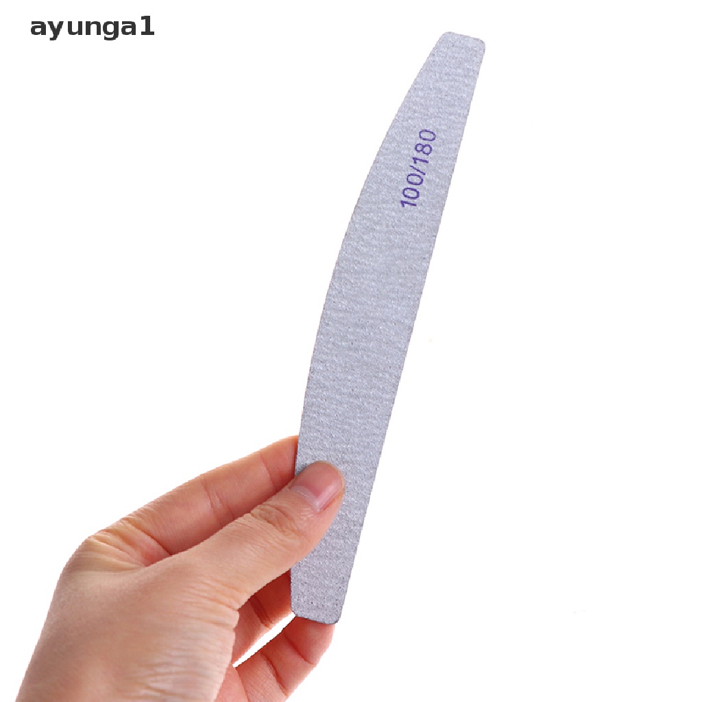 [ayunga1] 10pcs/Lot Wooden Nail Files Professional Nail Buffer 100/180 Wood Nail File [new]